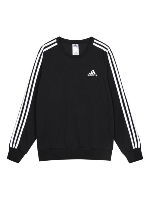 adidas Sports Round Neck Loose Long Sleeves Pullover Black GK9078