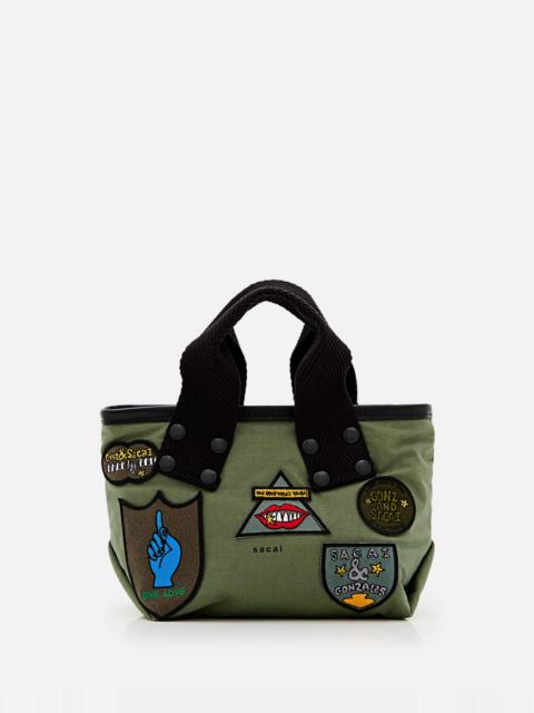 sacai SACAI X MARC GONZALES SMALL PATCH TOTE BAG