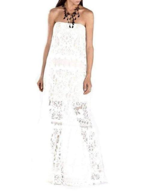 Other Designers BCBGMAXAZRIA - Strapless Bottom Ruffle Cotton Gown