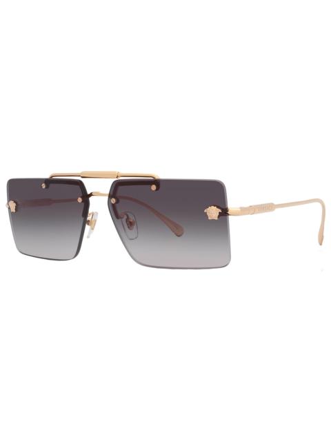 VERSACE Versace Gray Gradient Rectangular Ladies Sunglasses VE2245 10028G 60