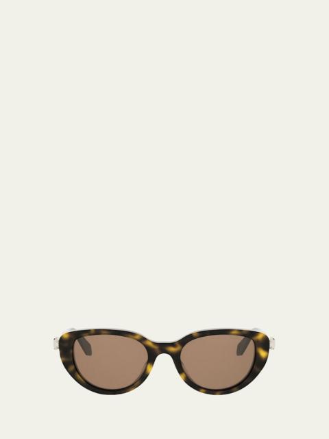 BVLGARI Serpenti Forever 50mm Oval Acetate & Metal Sunglasses
