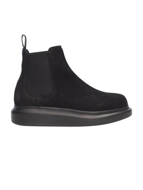 Alexander McQueen Wmns Hybrid Chelsea Boot 'Black Suede'