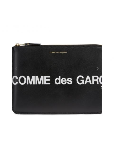 Comme Des Garçons COMME DES GARÇONS WALLETS Medium Huge Logo Leather Pouch