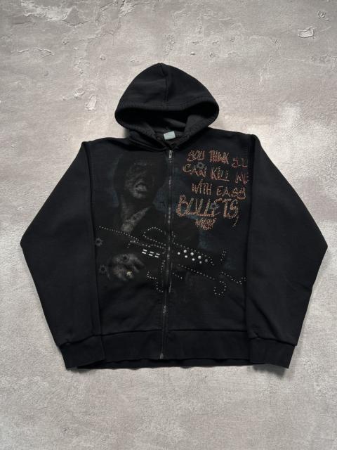 Other Designers Vintage - Y2K Supreme Style Scarface Tony Montana Overprint Zip Hoodie