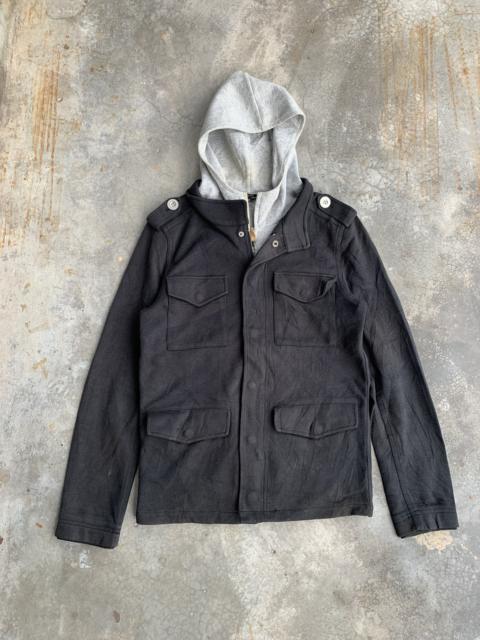 Other Designers Vintage - Vintage JapaneseBrand Politix Hybrid Hoodie Chore Jacket
