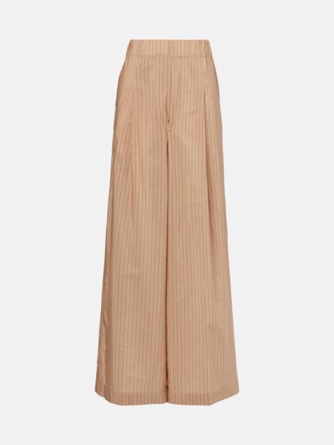 Dries Van Noten Striped cotton-blend wide-leg pants