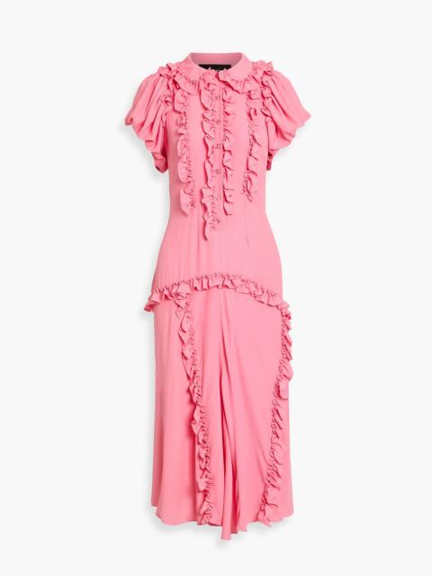 Simone Rocha Ruffled crepe mid dress