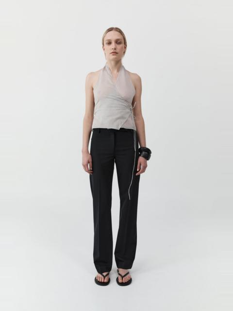 ST. AGNI Sheer Stripe Wrap Top - Sheer Stripe