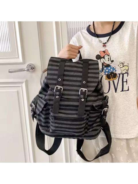 Other Designers Japanese Brand - Retro Y2k Casual Striped College Backpack Korean Style