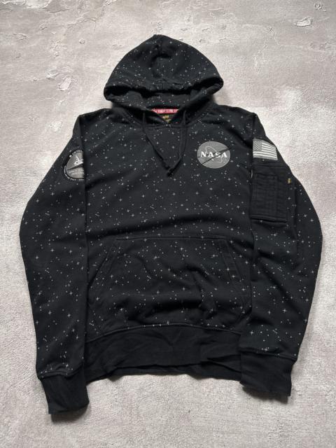 ALPHA INDUSTRIES Vintage Alpha Industries NASA American Flag Overprint Hoodie