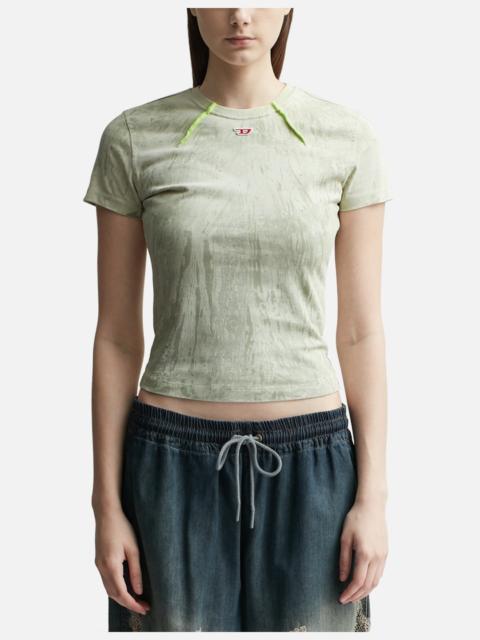 Diesel T-UNCUTIE-LONG-N11 MARBLED JERSEY T-SHIRT