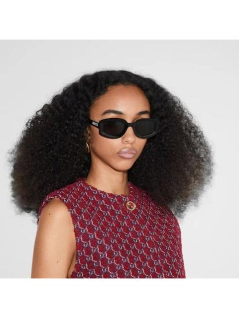 GUCCI NEW Gucci GG1719S 001 Black Grey Women Square Sunglasses GG 1719S