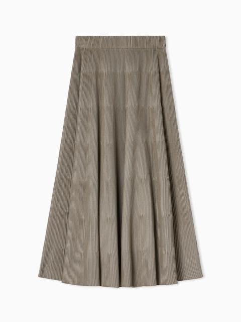 EMPORIO ARMANI STRIPED SKIRT IN STOCKINETTE KNIT