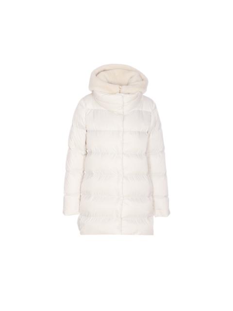 Herno Herno Women Lady Alternative Fur And Satin A-Shape Down Jacket