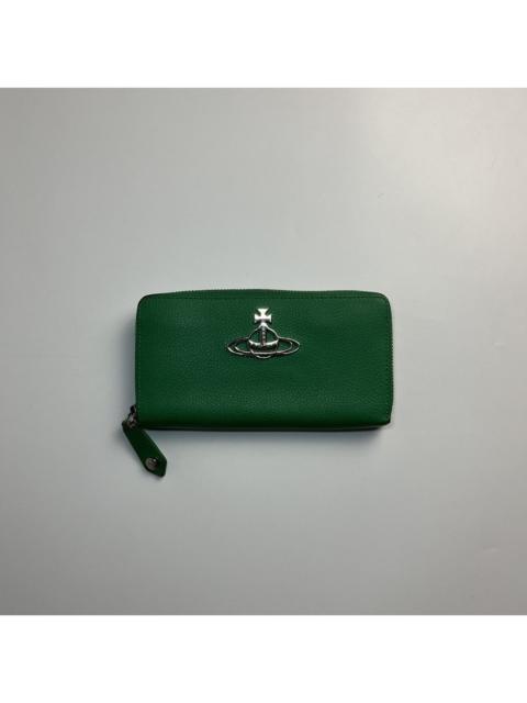 Vivienne Westwood Vivienne Westwood Green Leather Long Wallet