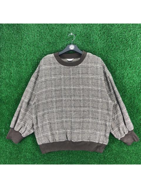 Other Designers Vintage - Vintage Knit Baggy Sweater Novacheck by Linoluce