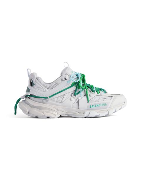 BALENCIAGA Men's Track Trail Laces Sneaker in Grey/green/blue
