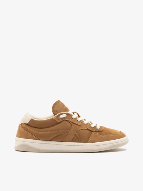 Larroudé George Sneaker In Peanut Suede and Ivory Leather