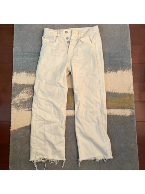 American Eagle Outfitters - AEO Wild Leg Crop Jeans in Ecru Denim