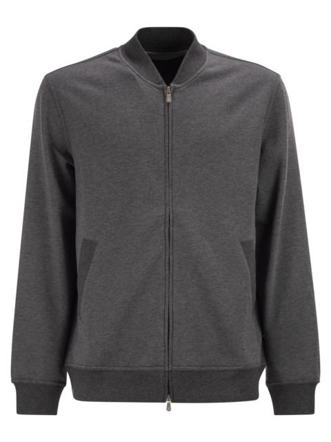 Brunello Cucinelli Brunello Cucinelli Men Techno Cotton Fleece Topwear With Zip