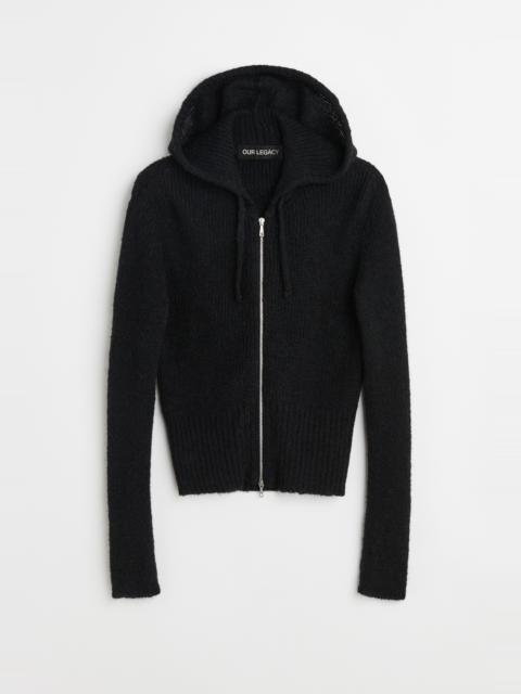 Our Legacy Compact Hood Black Fuzzy Alpaca