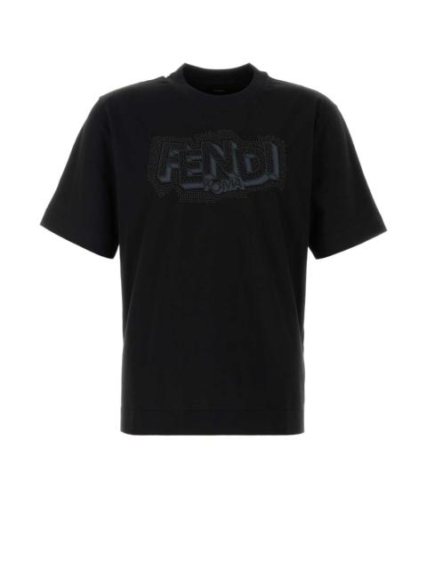 FENDI Fendi Men Black Cotton T-Shirt