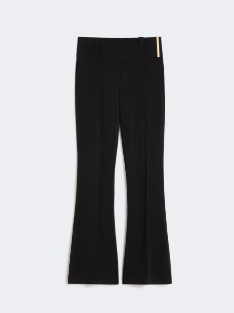 Sportmax Flared stretch viscose trousers - BLACK