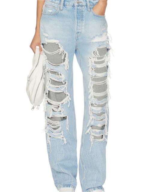 Alexander Wang Distressed Straight Jean