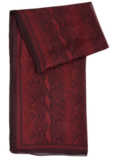 Givenchy Python-print Silk-chiffon Scarf