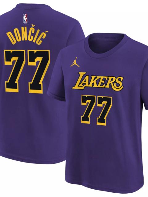 Jordan Jordan Youth Los Angeles Lakers Luka Doncic #77 Purple Statement T-Shirt