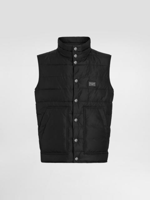 Dolce & Gabbana Nylon vest with branded tag
