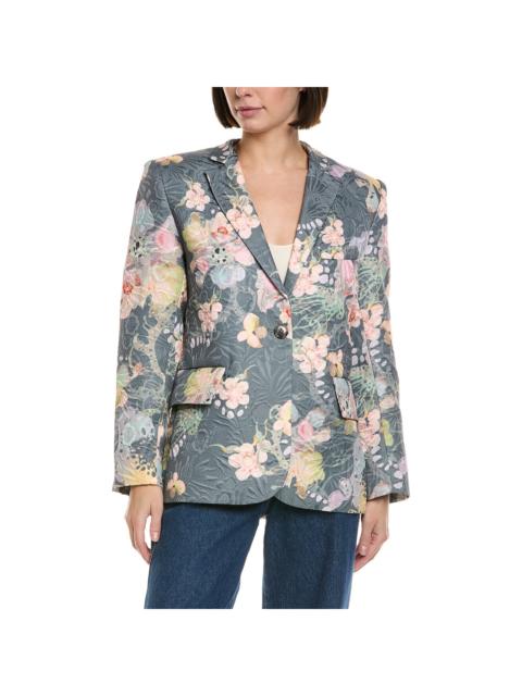 CYNTHIA ROWLEY Cynthia Rowley Printed Brocade Oversized Blazer