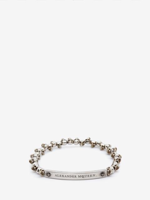 Alexander McQueen Men's Skull Bracelet in Silver