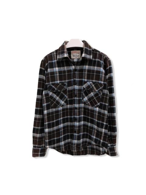 Other Designers Vintage - Vintage Work Commontage Plaid Tartan Flannel Shirt 👕