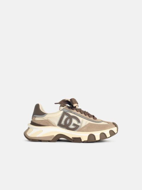 Dolce & Gabbana 'DG COUNTRY ROAD' BEIGE LEATHER BLEND SNEAKERS