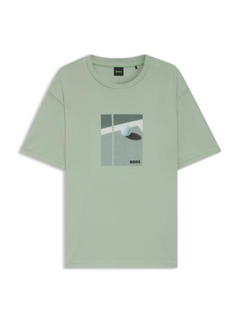 BOSS TENNIS-ARTWORK T-SHIRT IN PIMA COTTON