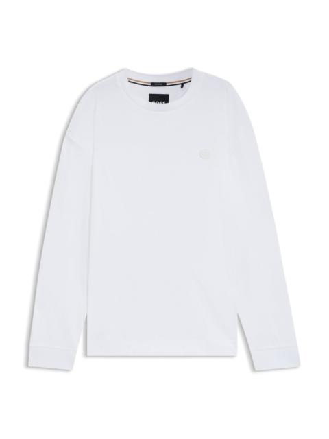 BOSS MERCERISED-COTTON T-SHIRT WITH DOUBLE B MONOGRAM