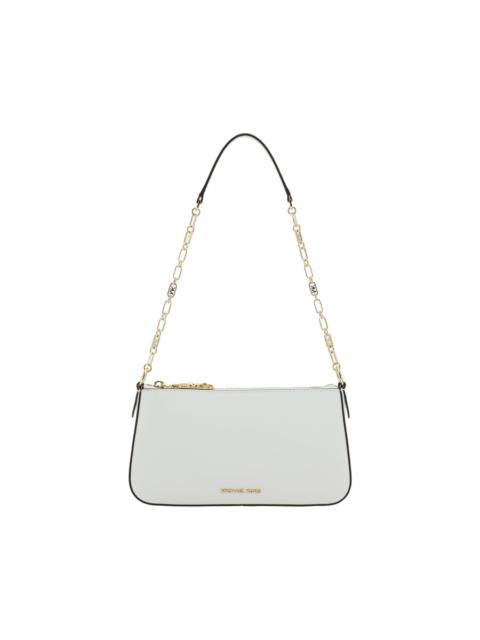 Other Designers Michael Kors Empire Shoulder Bag In White Leather