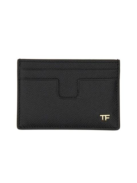 TOM FORD CLASSIC T LINE GRAINED LEATHER CARD CASE