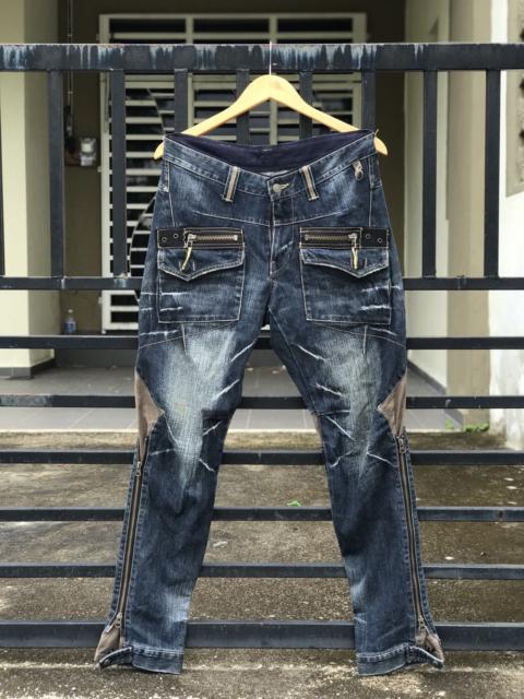 PPFM PPFM DENIM PANTS MULTI ZIPPER SIDE ADJUSTABLE