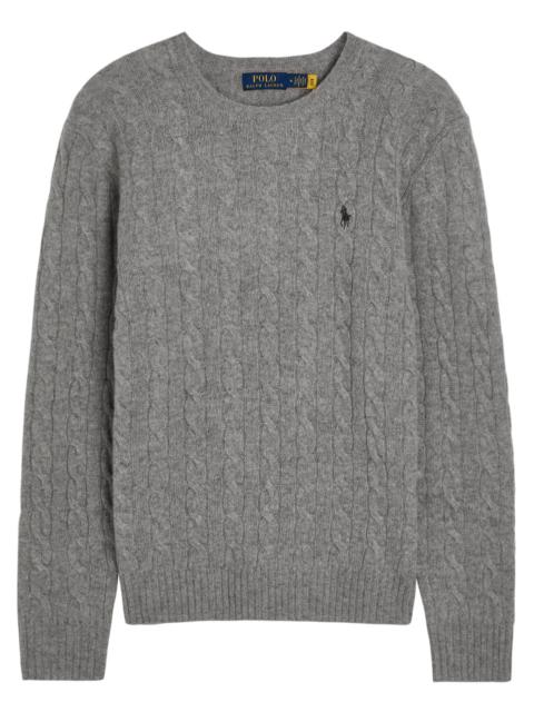 Polo Ralph Lauren Polo Ralph Lauren Logo Cable-knit Wool and Cashmere-blend Jumper