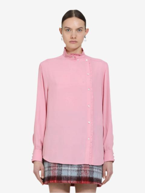 N°21 SHIRT WITH MINI RUFFLES AND SIDE CLOSURE