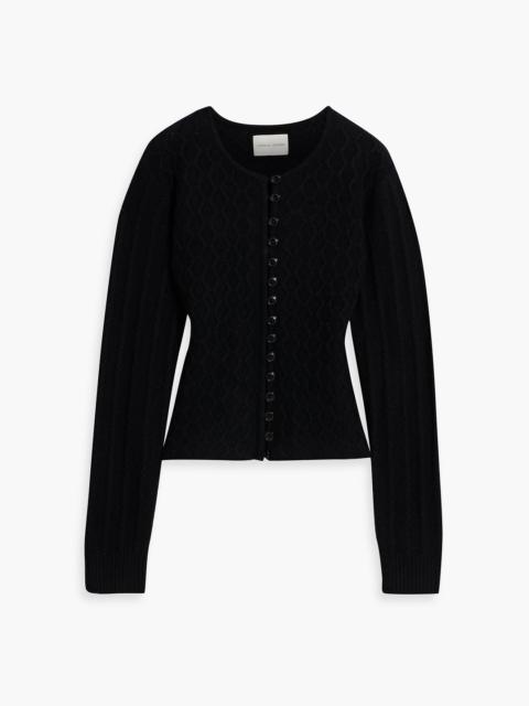 Loulou de Saison Daphe cable-knit cashmere cardigan