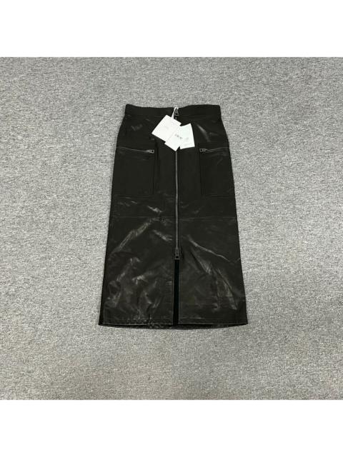 Dior Dior Black Leather Skirt with Bee Embroidery