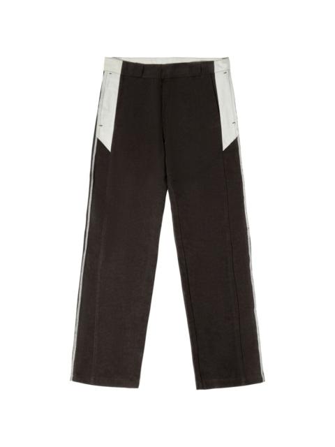 mid-rise straight-leg trousers