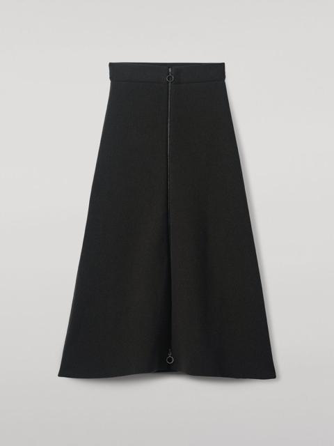 Johnstons of Elgin A-Line Milano Grey Cashmere Skirt