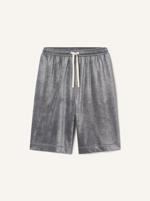 Lanvin BLACK VELVET BERMUDA SHORTS