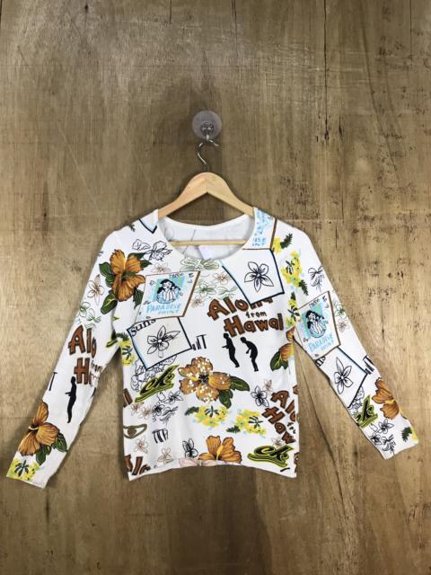 Other Designers Print All Over Me - Aloha Hawaii FullPrint Surfer Knit Sweater #3093