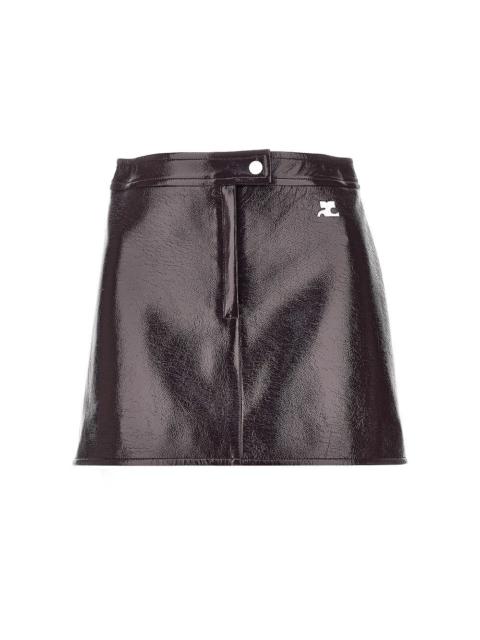 courrèges Courreges Vinyl Effect Coated Mini Skirt Red