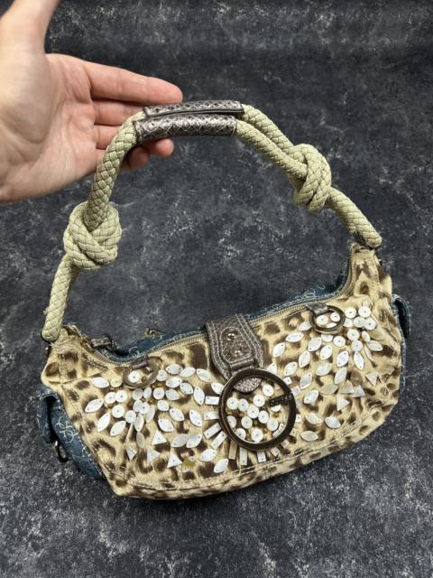 Other Designers Vintage Y2K Guess Leopard Pattern Baguette Mini Handle Bag